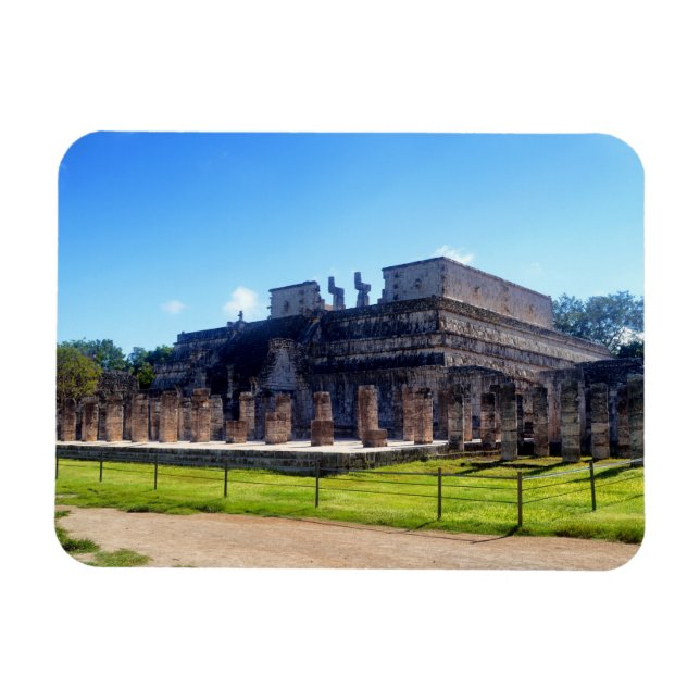 Chichen Itza. Tempelkrieger Magnet (Horizontal)