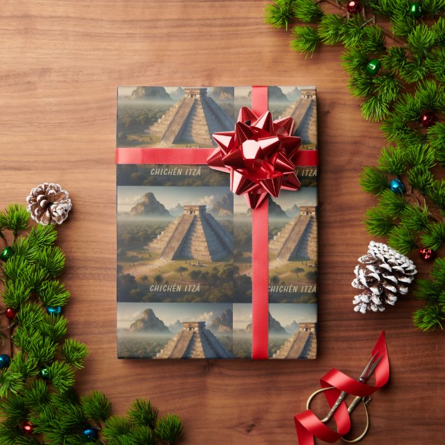 Chichén Itzá Yucatá Mexiko Landschaftsreise Geschenkpapier (Feiertagsgeschenk)