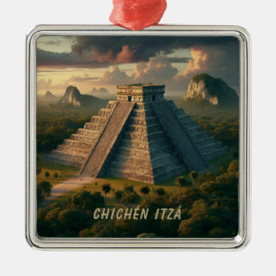 Chichén Itzá Yucatán Mexiko Landschaft Reise Ornament Aus Metall