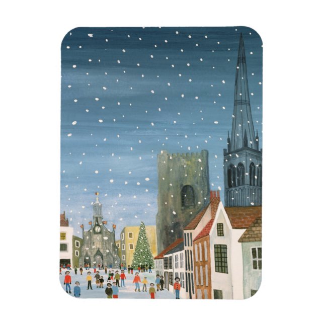 Chichester Cathedral A Snow Scene Magnet (Vertikal)