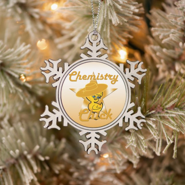 Chick #10 schneeflocken Zinn-Ornament (Baum)