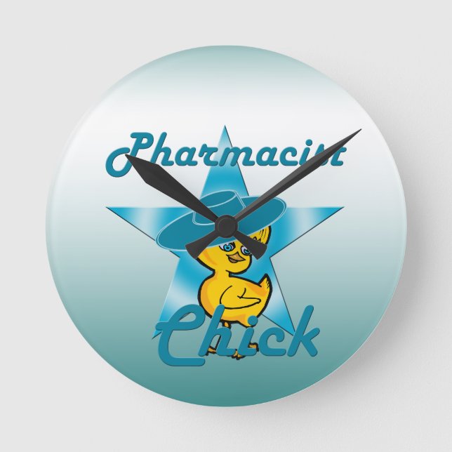 Chick #7 runde wanduhr (Vorderseite)