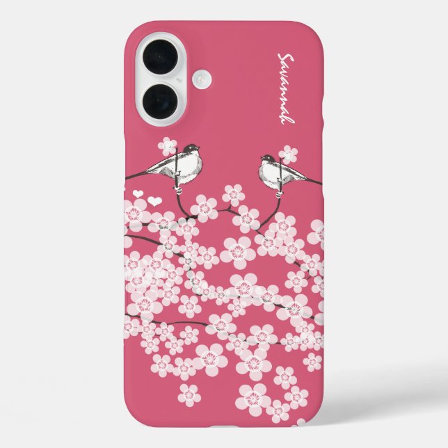 Chick a delove bird Cherry Blossoms Branch Case-Mate iPhone Hülle (Rückseite)