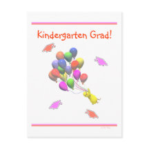 Chick and Balloons Kindergarten Abschluss