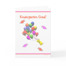 Chick and Balloons Kindergarten Abschluss