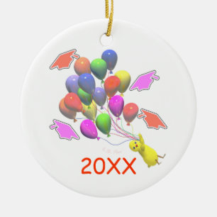 Chick and Balloons Kindergarten Abschluss Keramik Ornament