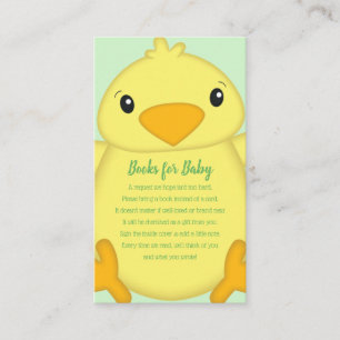 Chick Baby Dusche Green Begleitkarte