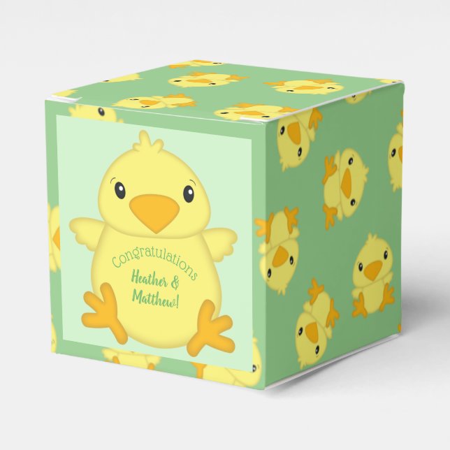Chick Baby Dusche Green Geschenkschachtel (Vorderseite)