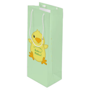 Chick Baby Dusche Green Geschenktüte Für Weinflaschen