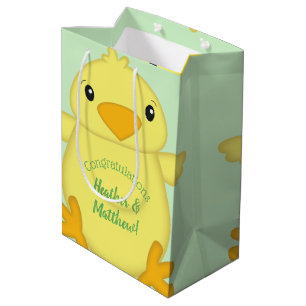 Chick Baby Dusche Green Mittlere Geschenktüte