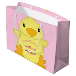 Chick Baby Dusche Pink Große Geschenktüte