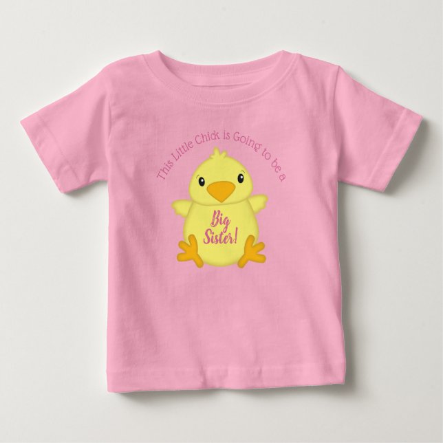 Chick Baby Dusche Pink T-shirt (Vorderseite)