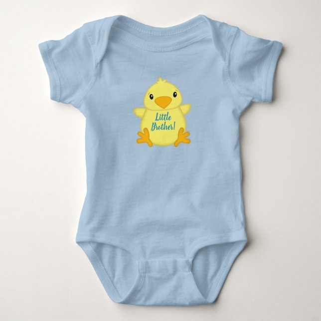 Chick Baby Shower Blue Baby Strampler (Vorderseite)