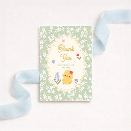 Chick Baby Shower Thank You Card Dankeskarte