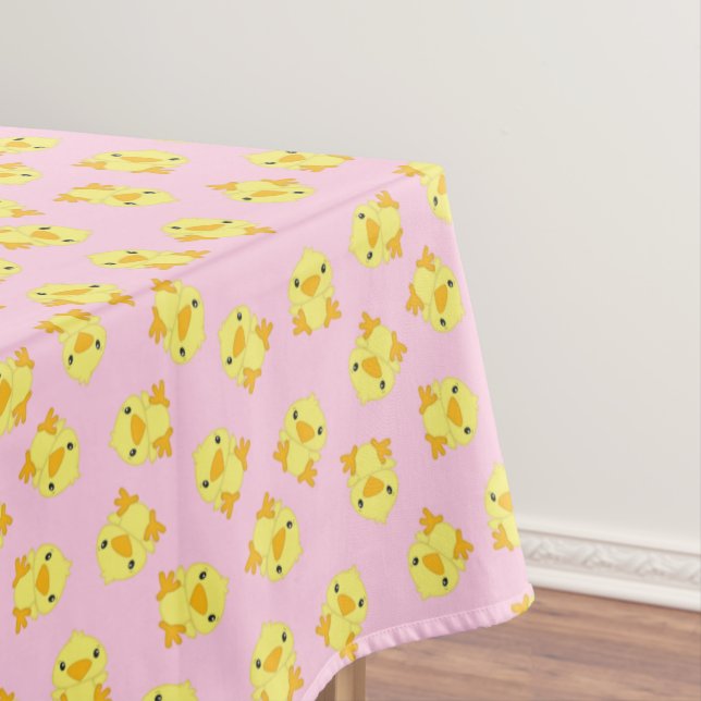 Chick Birthday Party Pink Tischdecke (Beispiel)