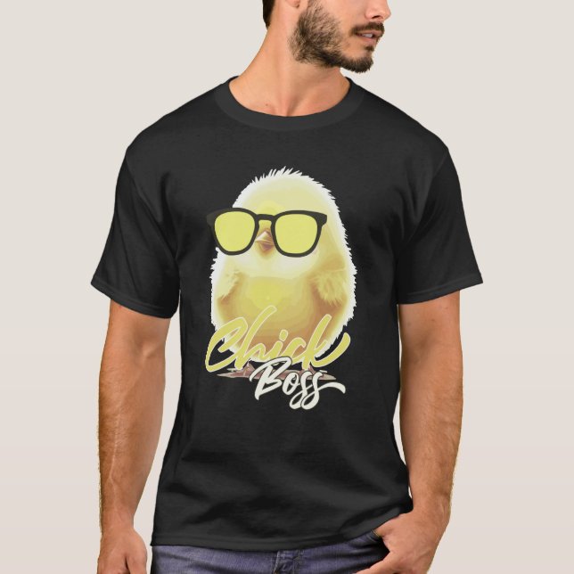 Chick Boss Farm Animal Chicken Easter T-Shirt (Vorderseite)