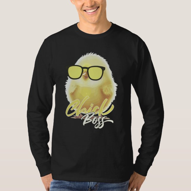 Chick Boss Farm Animal Chicken Easter T-Shirt (Vorderseite)