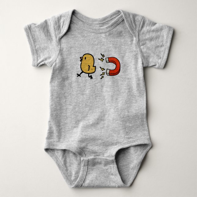 Chick Magnet Funny Baby One Piece Strampler (Vorderseite)