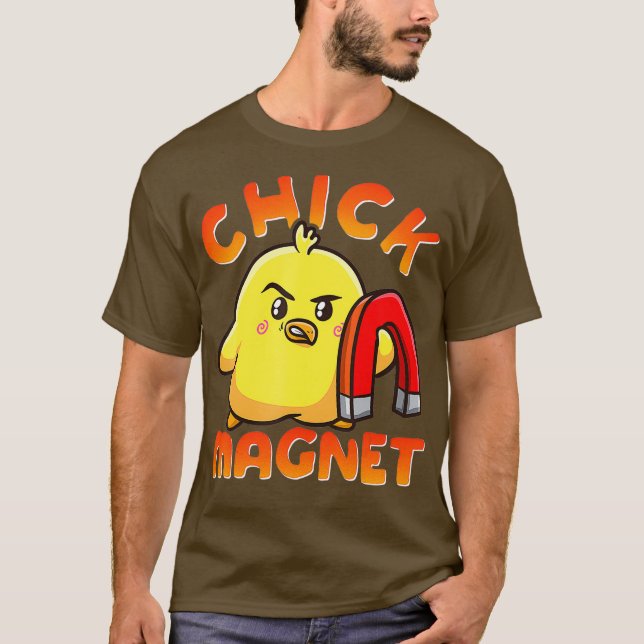 Chick Magnet Funny Halloween Kostüm Magnetic T-Shirt (Vorderseite)