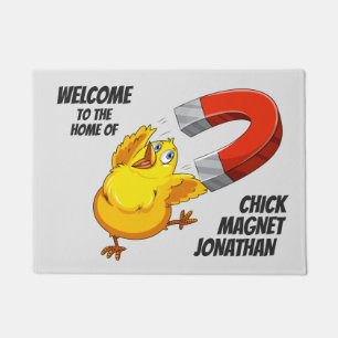 Chick Magnet individuelle Name Fußmatte