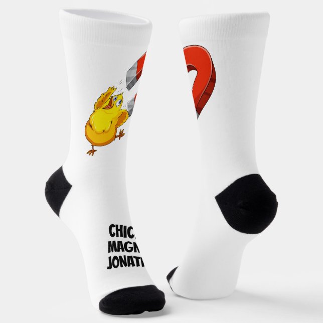 Chick Magnet individuelle Name Socken (Gewinkelt)