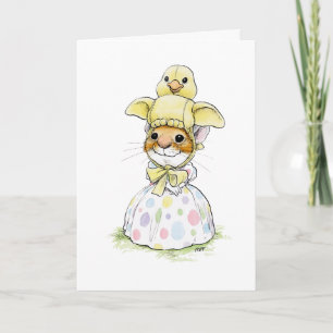 Chick Oaster Bonnet Mouse Card Karte