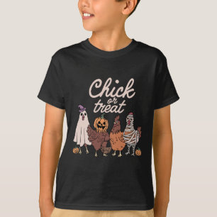 Chick Or Treat Gruselige Jahreszeit Halloween Hühn T-Shirt