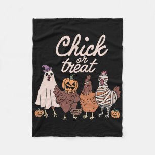 Chick Or Treat Gruseliger Halloween-Hühner Fleecedecke