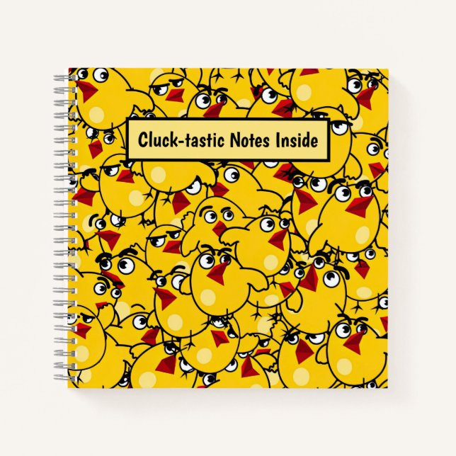 Chick Pattern Personalisiert Notizbuch (Vorderseite)