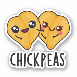 Chick Peas Funny Food Puff Aufkleber