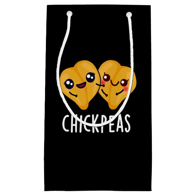 Chick Peas Funny Food Puff Dark BG Kleine Geschenktüte (Vorderseite)