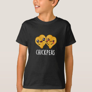 Chick Peas Funny Food Puff Dark BG T-Shirt
