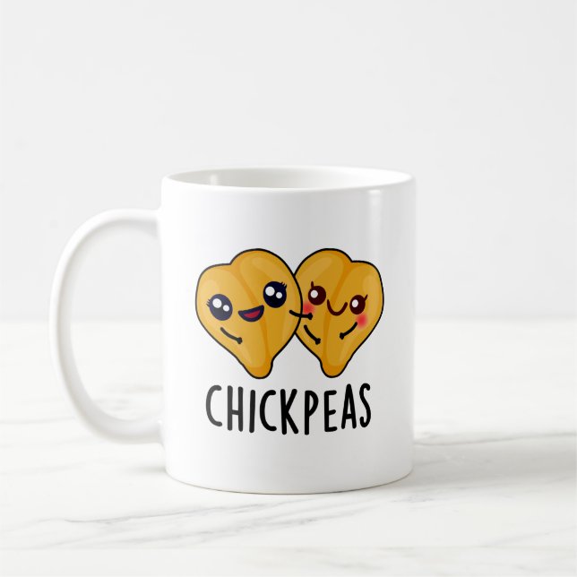 Chick Peas Funny Food Puff Kaffeetasse (Links)