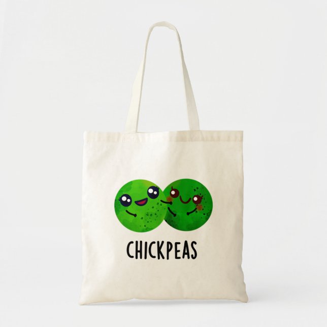 Chick Peas Funny Girl Pea Pun Tragetasche (Vorne)
