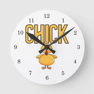 Chick Runde Wanduhr