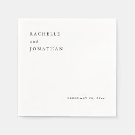 Chick Schwarz-weiß Simple Wedkins Serviette