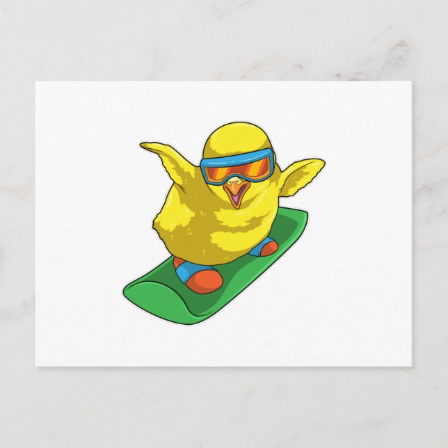 Chick Snowboarder Snowboard Postkarte (Vorderseite)