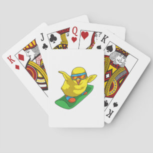Chick Snowboarder Snowboard Spielkarten