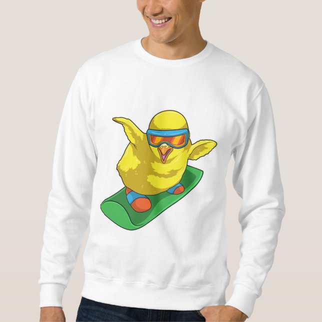 Chick Snowboarder Snowboard Sweatshirt (Vorderseite)