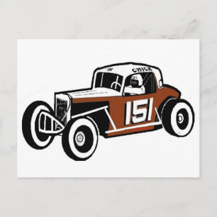 Chick Stockwell Oldtimer-Rennwagen-Rennarena Postkarte