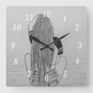 Chick Wall Clock Quadratische Wanduhr