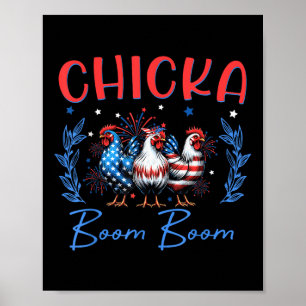 Chicka Hühnchen Boom Gebärdenheit Freiheit Indepen Poster