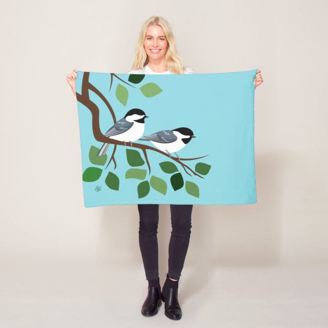 Chickadee Art Fleecedecke (Beispiel)