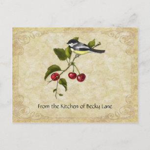 Chickadee auf Weinbaugärten Postkarte