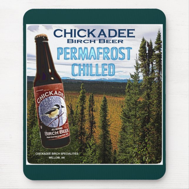 Chickadee Birch Beer Mousepad (Vorne)