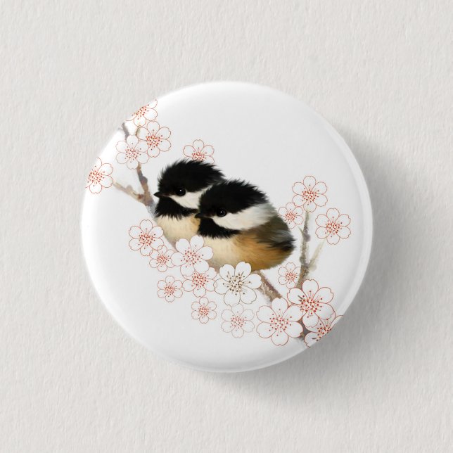 Chickadee Bird Button (Vorderseite)