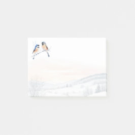 Chickadee Bird im Winter Weihnachten Post-it Klebezettel