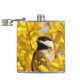 Chickadee Bird in Yellow Forsythia Blume Flask Flachmann (Geöffnet)