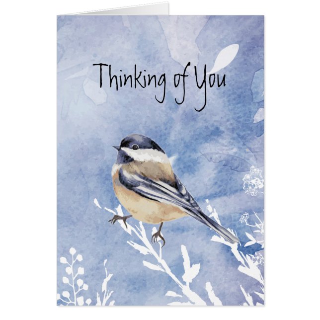 Chickadee Bird Winter Erste Weihnachtsfeier allein (Vorne)