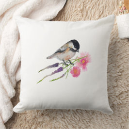 Chickadee Black Capped Art Kissen